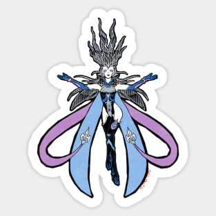 Shiva from Final Fantasy 14 Lithographic Print Art Sticker